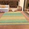 Homeroots 10' X 14' Yellow Denim Blue And Sky Blue Striped Washable Indoor Outdoor Area Rug 614862 - alternate 6