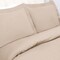 Homeroots Tan Queen 100% Cotton 300 Thread Count Washable Duvet Cover Set 528532 - alternate 5