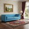 Homeroots 83" Sky Blue Velvet Wood Sofa With Toss Pillows 543952 - alternate 5