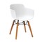 Homeroots Set Of Four White And Brown Heavy Duty Plastic And Wood Juvenile Side Chairs, 4PK 554664 - alternate 4