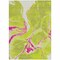 Homeroots 9' X 12' Lime Green Neon Pink And Ivory Abstract Washable Indoor Outdoor Area Rug 597786 - alternate 7