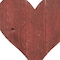 Homeroots 24" Red Reclaimed Wood Heart Wall Decor 384908 - alternate 3
