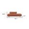 Homeroots 79" Brown Faux Leather Sofa With Black Legs 396461 - alternate 5