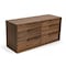 Homeroots 60" Walnut Manufactured Wood Six Drawer Double Dresser 473113 - alternate 3