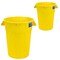 Magnum Tool 32 Gallon Trash Can, High-Vis Yellow, Construction Grade, Heavy Duty Plastic (2 Pack) CMTC-C000-32Y02 - alternate 1