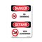 Signmission Safety Sign, OSHA Danger, 5" Height, No Swimming Bilingual, D-35-VG-1709 OS-DS-D-35-VG-1709 - alternate 1