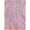 Homeroots 3' X 5' Pink Green And Teal Blue Abstract Washable Indoor Outdoor Area Rug 600246 - alternate 5
