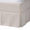 Baxton Studio Astin Platform Bed with Pleated Skirt- Fabric Upholstered Bed Frame with Panel Headboard, Queen 266-14582-ZORO - alternate 3
