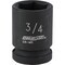 Channellock 1/2'' Drive 3/4'' 6-Point Shallow Standard Impact Socket 313203 - alternate 1