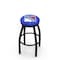 Holland Bar Stool Co 30" Blk Wrinkle New York Rangers Swivel Bar Stool, Accent Ring L8B2B30NYRang - alternate 1