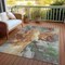 Homeroots 3' X 5' Gold And Gray Abstract Washable Indoor Outdoor Area Rug 615608 - alternate 4