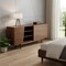 Homeroots Vintage Style Walnut Veneer Six Drawer Dresser 473107 - alternate 2