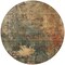 Homeroots 8' Sage Tan And Copper Round Abstract Washable Indoor Outdoor Area Rug 606106 - alternate 5