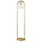 Homeroots 65" Brass Column Floor Lamp With Clear Seeded Glass Globe Shade 523340 - alternate 1