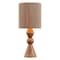 Jonathan Y Orbic Taper 23.5" Rustic Cottage Resin/Metal LED Table Lamp with Paper Rope Shade, Brown Wood Finish JYL9202A - alternate 1