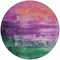 Homeroots 8' Purple Salmon And Green Round Abstract Washable Indoor Outdoor Area Rug 610957 - alternate 3