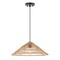 Jonathan Y Connie 20.25" 1-Light Farmhouse Coastal Rattan 180" Cord Plug-In or Hardwired LED Pendant, Brown JYL1407A - alternate 8