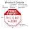 Signmission Private Property This Is Not a Road, 10 Inch X 10 Inch, Aluminum Metal Signs OC-A-10-166 - alternate 5