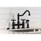 Kingston Brass Bridge Kitchen Faucet with Brass Sprayer, Matte Black KS3270BEXBS - alternate 5