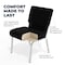 Flash Furniture Black Fabric Church Chair, PK4 4-XU-CH0221-BK-SV-GG - alternate 5