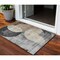 Homeroots 3' X 5' Pewter Brown And Charcoal Geometric Washable Indoor Outdoor Area Rug 604929 - alternate 1