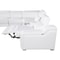 Homeroots White Italian leather 3 power reclining seats L shaped Seven Piece Corner Sectional With Console 544995 - alternate 5