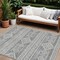 Homeroots 9' X 12' Gray And Ivory Southwestern Washable Indoor Outdoor Area Rug 593688 - alternate 1
