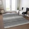 Homeroots 5' X 8' Gray And Charcoal Abstract Washable Indoor Outdoor Area Rug 599965 - alternate 3