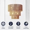 Jonathan Y Orson 24 in. 7-Light Coastal Bohemian Metal and Woven Paper Rope 3-Tier LED Chandelier, Natural/White JYL9564A - alternate 4