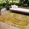 Homeroots 10' X 14' Terra Cotta Brown And Gold Floral Medallion Washable Indoor Outdoor Area Rug 603208 - alternate 1