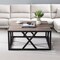 Homeroots 35" Black Steel Square Coffee Table 521996 - alternate 6