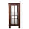 Homeroots 44in Brown Wood With Glass Sideboard with Two Doors 401670 - alternate 1