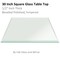 Fab Glass And Mirror 32in. Clear Square Glass Table Top 1/2in. Thick Bevel Polish Tempered Radius Corners 32SQR12THBEAN - alternate 1