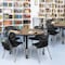 Regency Round Kee Mobile Adjustable Classroom Table W/ 4 Andy Chairs, 48 in W, 48 in L, Noble Oak TB48RNDNOAPCBK40BK - alternate 4