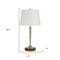 Homeroots 29" Nickel Metal Usb Table Lamp With Off White Empire Shade 524699 - alternate 2