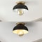 Jonathan Y Paulina 8.5" 1-Light Classic Industrial Iron LED Flush Mount, Black/Gold Painting JYL1327A - alternate 5