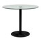 Homeroots 36" Clear And Black Rounded Glass And Steel Pedestal Base Dining Table 546173 - alternate 1