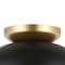 Jonathan Y Paulina 8.5" 1-Light Classic Industrial Iron LED Flush Mount, Black/Gold Painting JYL1327A - alternate 6