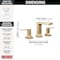 Delta Velum: Two Handle Widespread Bathroom Faucet 3537LF-CZMPU - alternate 6
