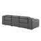 Homeroots 103" Dark Gray Italian Leather Reclining USB Sofa 632875 - alternate 9