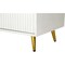 Homeroots 60" White Ribbed Texture Sideboard with Four Doors 568418 - alternate 6