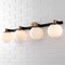 Jonathan Y Modernist Globe 34" 4-Light Metal/Frosted Glass Modern Contemporary LED Vanity, Brass Gold/Black JYL3543A - alternate 4