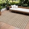 Homeroots 10' X 14' Orange Beige And Copper Geometric Washable Indoor Outdoor Area Rug 583317 - alternate 1