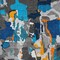 Homeroots 9' X 12' Charcoal Copper And Teal Blue Abstract Washable Indoor Outdoor Area Rug 599548 - alternate 4