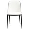 Leisuremod Tule Fabric Dining Side Chair with Powder-Coated Steel Frame, Black/White TCBL18W - alternate 5