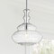 Jonathan Y Bettina 13.37" Glass/Metal LED Pendant, Chrome/Clear JYL6402A - alternate 8