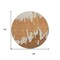 Homeroots 8' Orange And Brown Round Abstract Washable Indoor Outdoor Area Rug 613646 - alternate 5