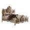 Homeroots Queen Tufted Beige Upholstered Faux Leather Bed With Nailhead Trim 348208 - alternate 3