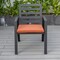 Leisuremod Chelsea Modern Patio Dining Armchair in Aluminum with Removable Cushions, Orange CC20BL-OR - alternate 7