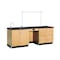 Diversified Spaces Instructor's Desk, Oak, Wood Frame, 96 in W, Black/Red 1116K - alternate 1